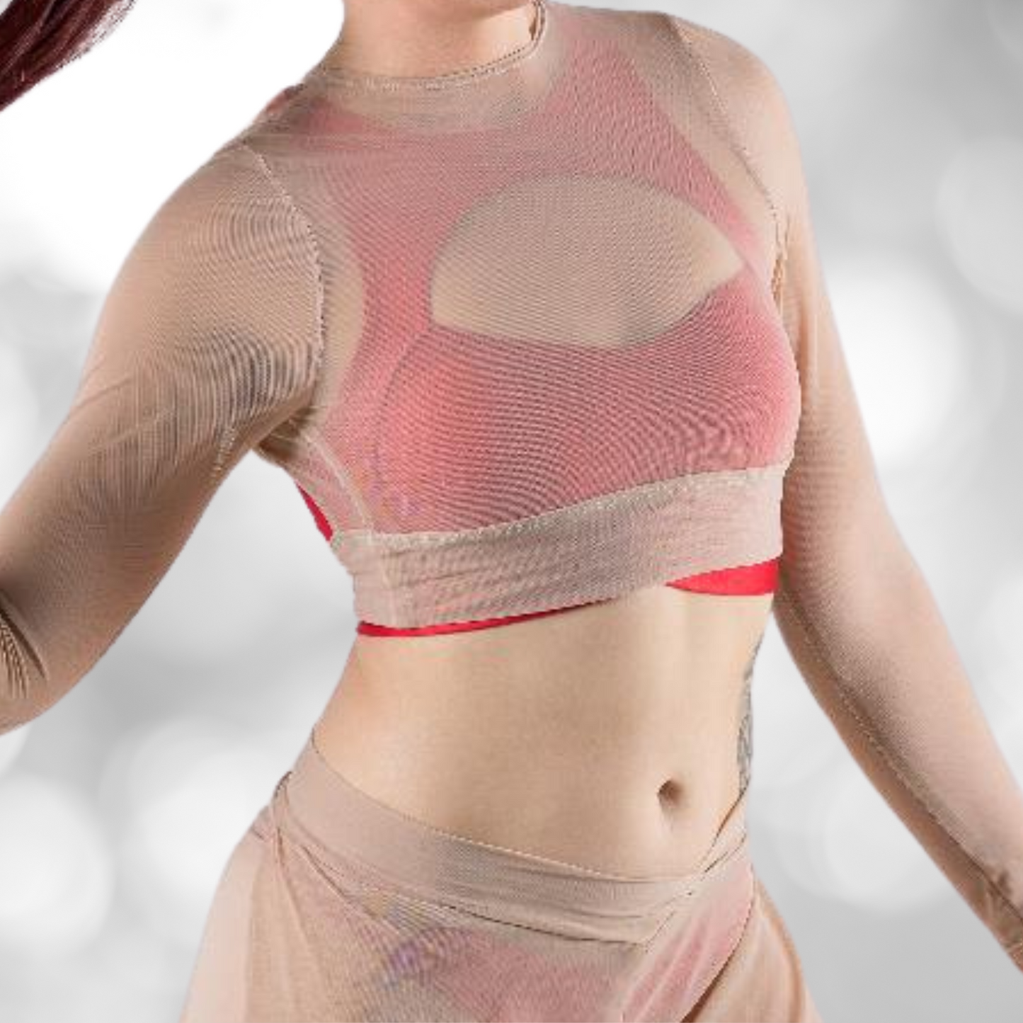 Reversible Long-sleeve Mesh crop