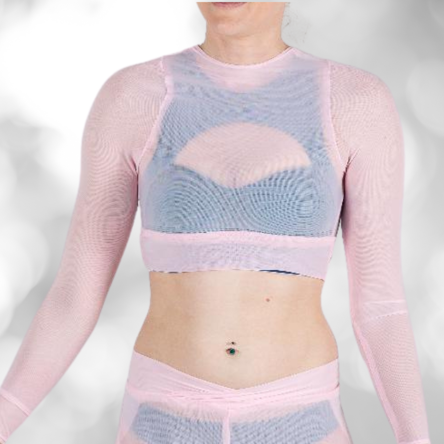 Reversible Long-sleeve Mesh crop