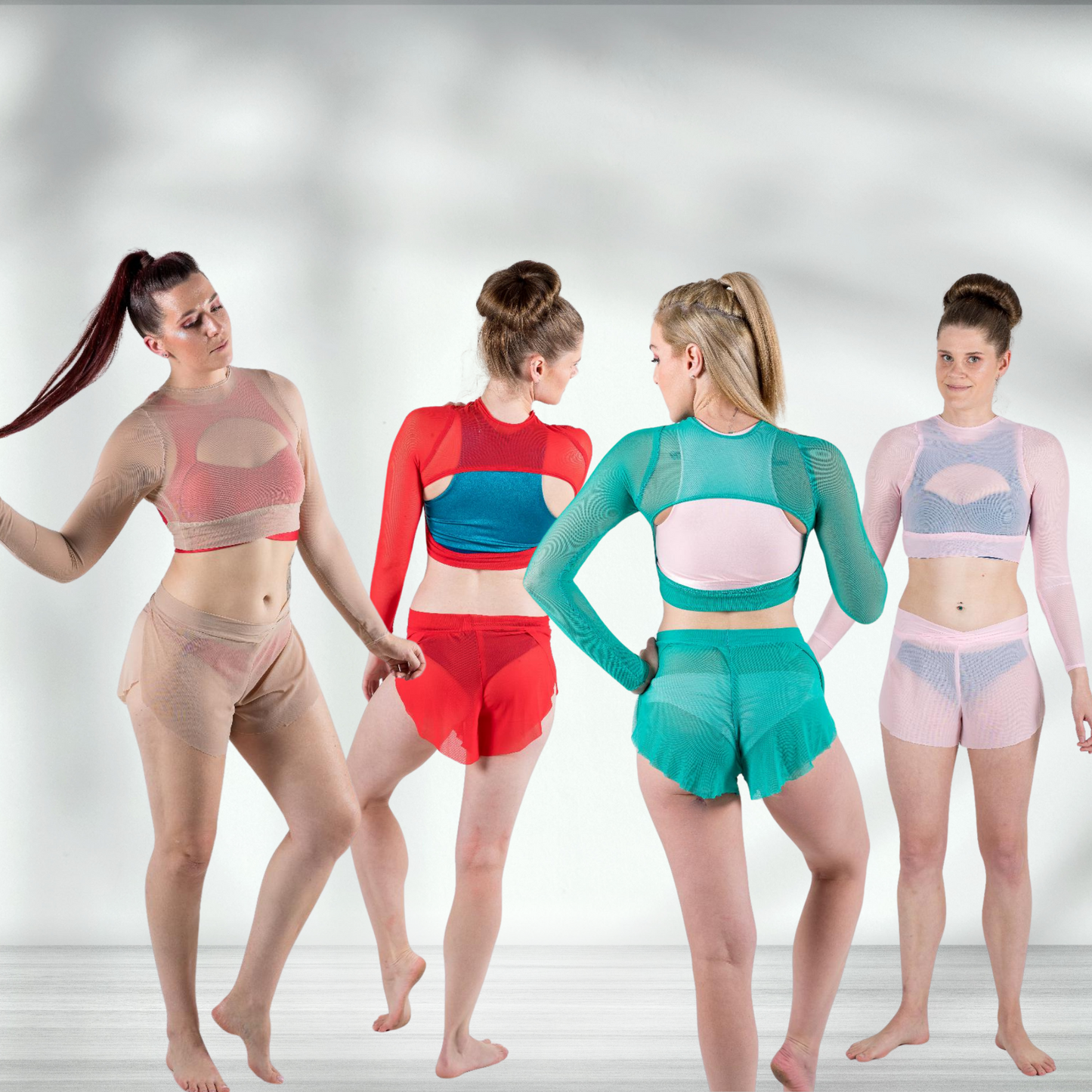 Reversible Long-sleeve Mesh crop